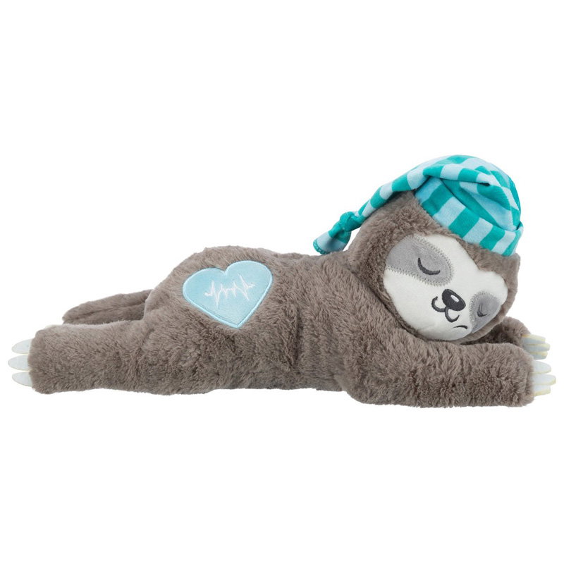 Trixie Pluche Luiaard Grijs Met Heartbeat Voor Puppy