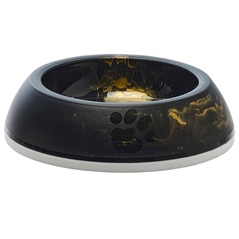 Savic Voerbak Kat Delice Marble Zwart / Goud