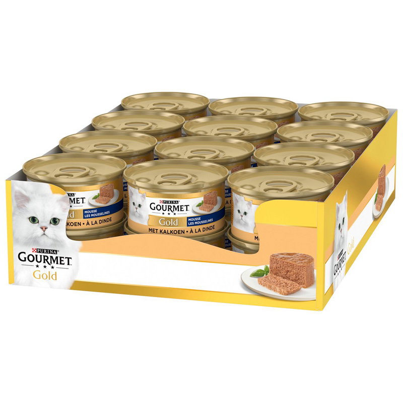 Gourmet Gold Fijne Mousse Kalkoen 24x85gr
