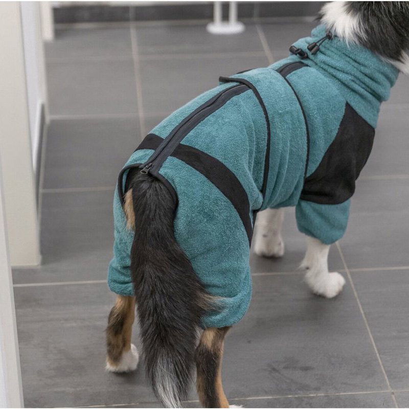 Trixie Badjas / Huisoverall Badstof Petrol