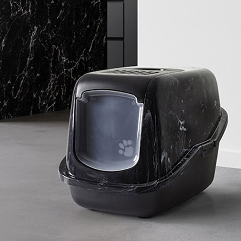 Savic Kattenbak Nestor Marble Zwart / Wit