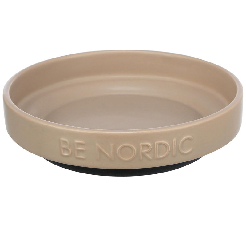 Trixie Be Nordic Voerbak Kat Keramiek / Rubber Taupe