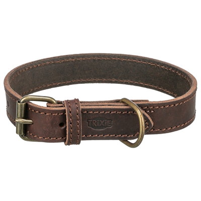 Trixie Halsband Hond Rustic Vetleer Donkerbruin