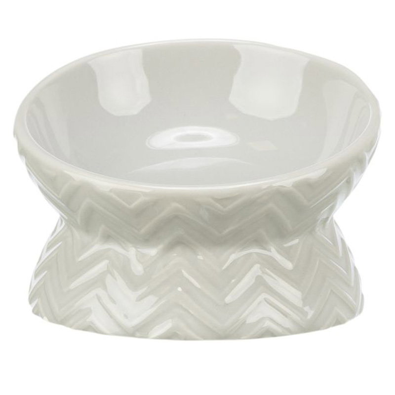 Trixie Verhoogde Voerbak / Waterbak Keramiek Licht Taupe