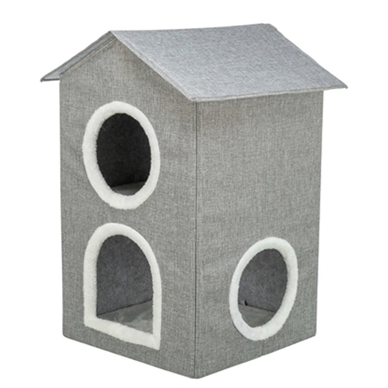 Trixie Kattenmand / Kattenhuis Nora Soft 2 Verdriepingen Lichtgrijs