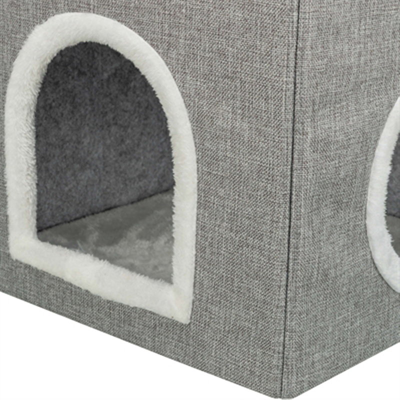 Trixie Kattenmand / Kattenhuis Nora Soft 2 Verdriepingen Lichtgrijs