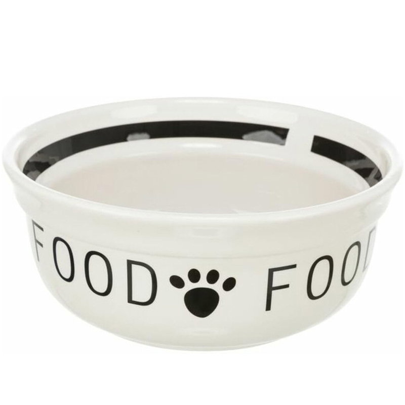 Trixie Voerbak Hond Food Keramiek Wit / Zwart