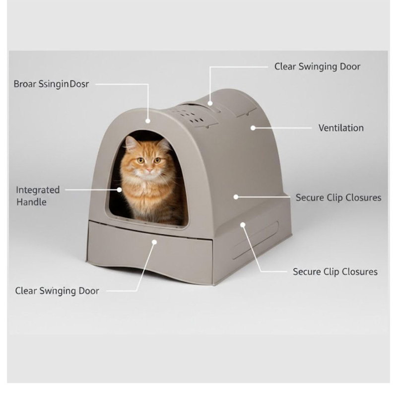 Imac Kattenbak Zuma Met Schuiflade Taupe