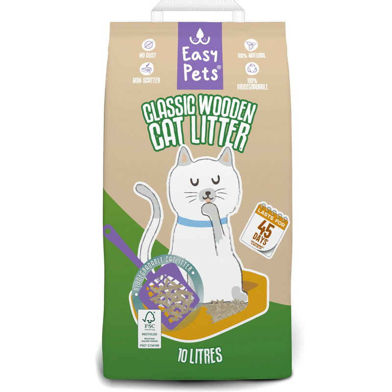 Easypets Biodegradable Classic Houtkorrels Kattenbakvulling