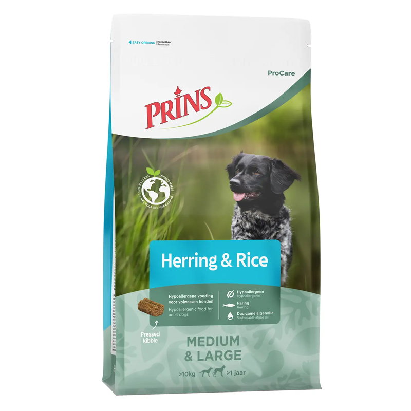 Prins Procare Adult Medium / Large Herring / Rice Hypoallergenic 12kg