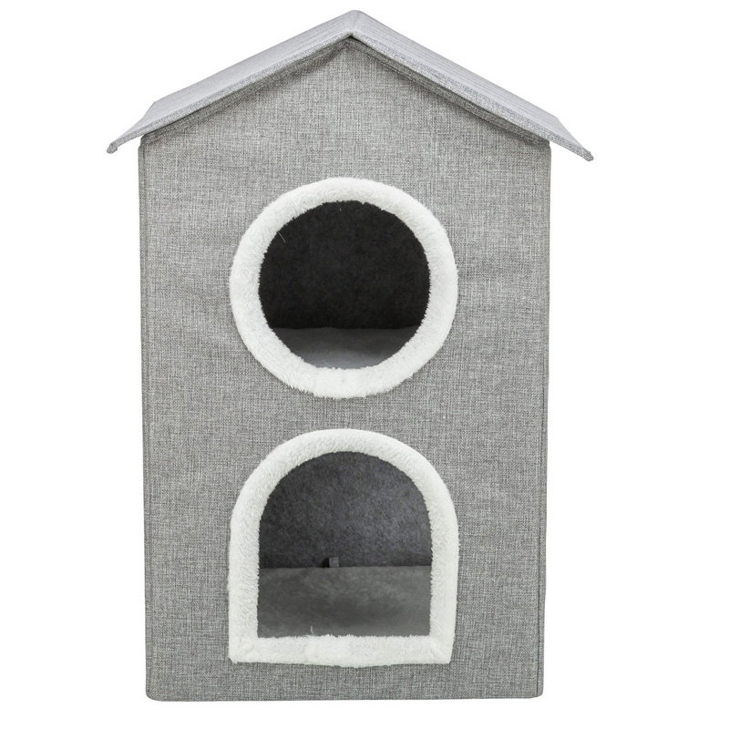 Trixie Kattenmand / Kattenhuis Nora Soft 2 Verdriepingen Lichtgrijs