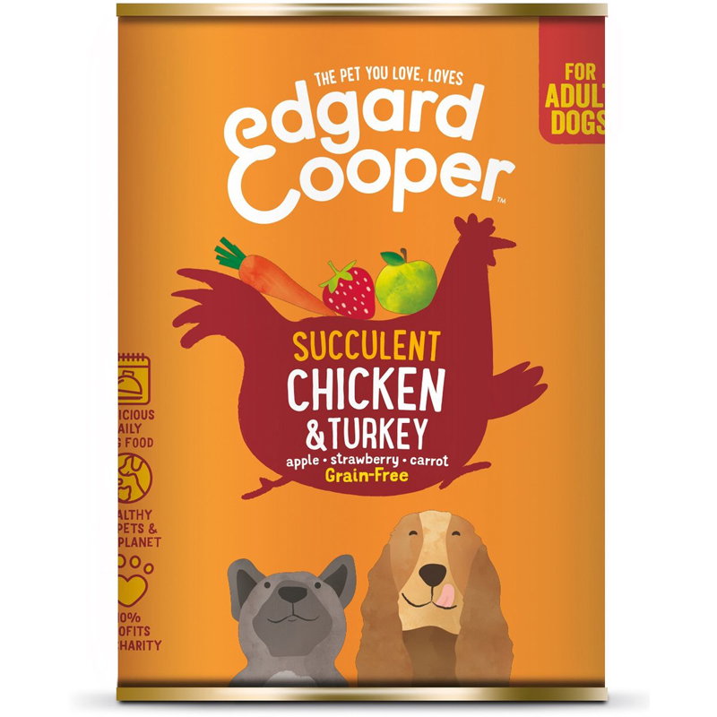 Edgard & Cooper Kip / Kalkoen Blik Graanvrij 6x400gr