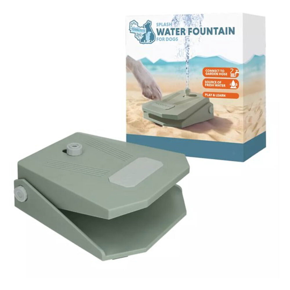 Coolpets Splash Water Fountain Olijfgroen
