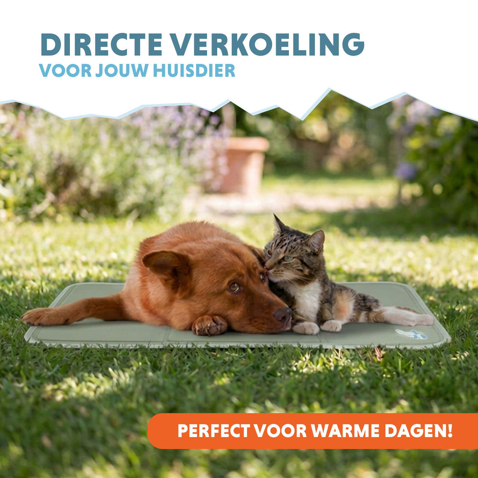 Coolpets Gel Cooling Mat Olijfgroen M