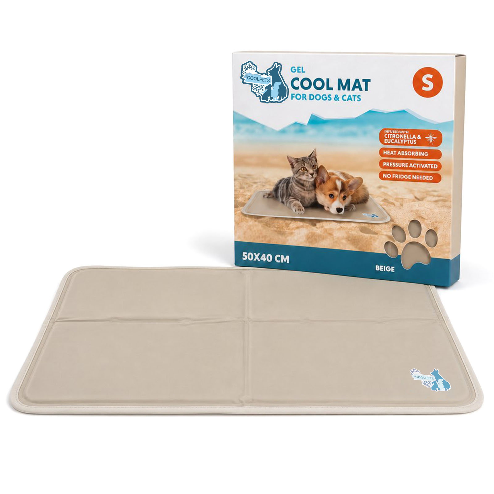 Coolpets Gel Cooling Mat Beige S