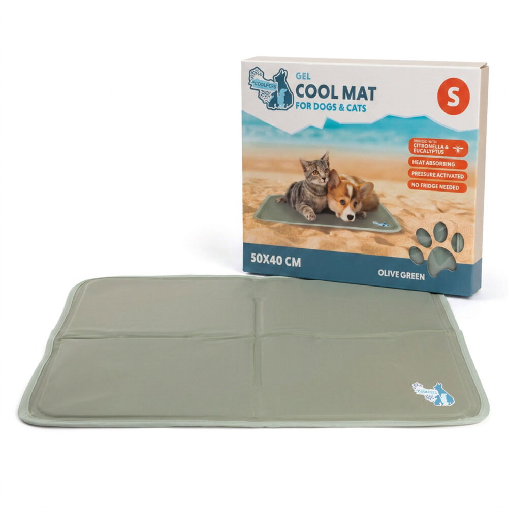 Coolpets Gel Cooling Mat Olijfgroen S
