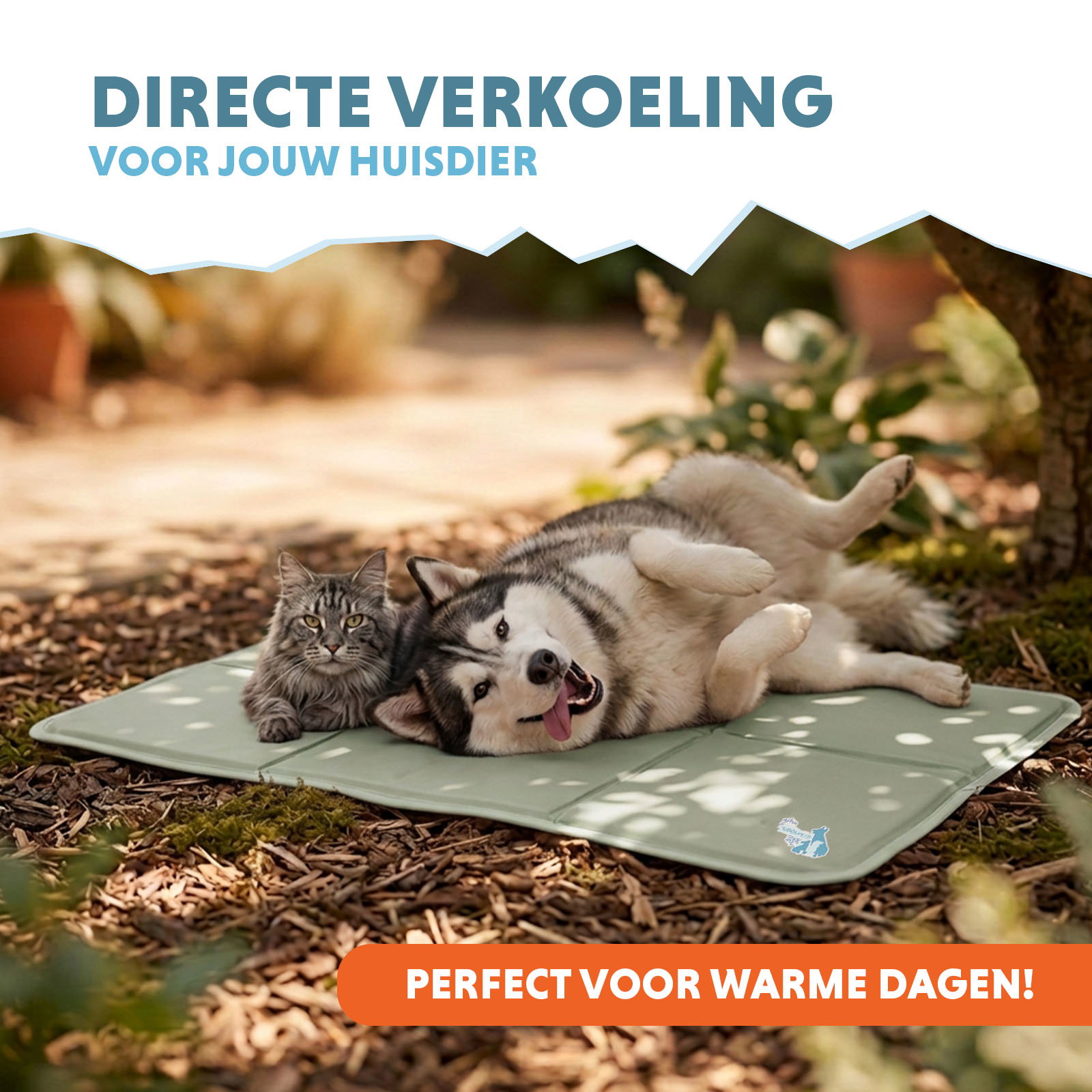 Coolpets Gel Cooling Mat Olijfgroen XL