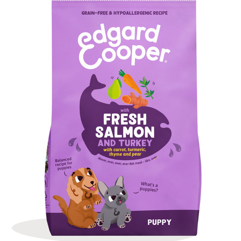 Edgard & Cooper Puppy Verse Zalm / Kalkoen Graanvrij