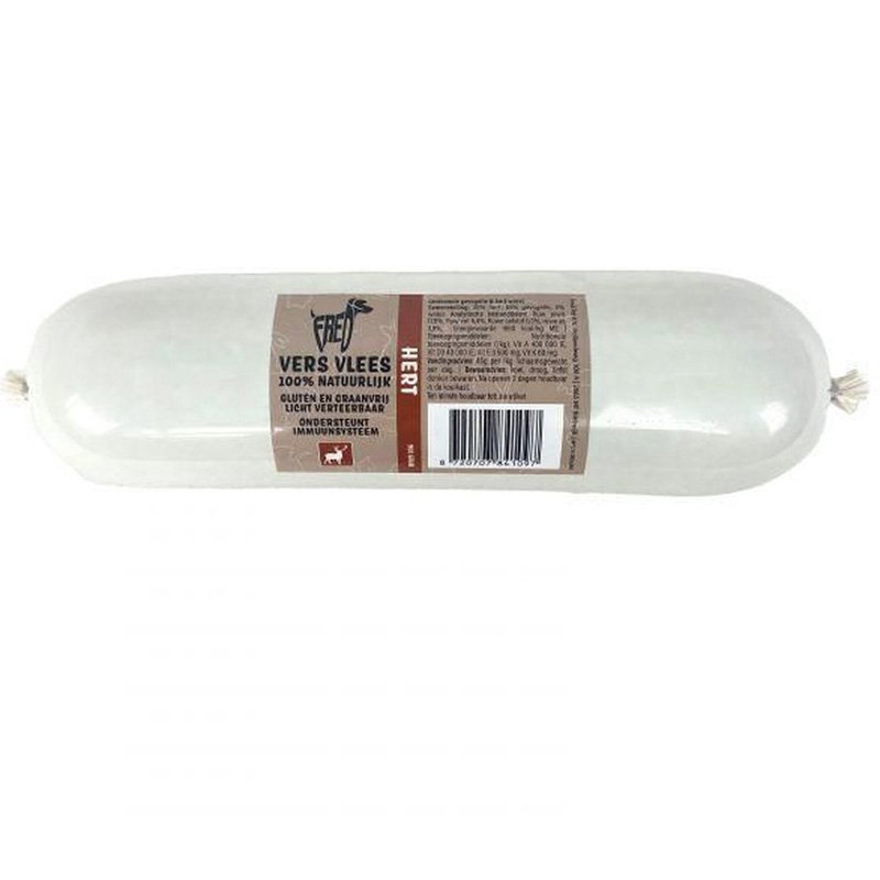 Freds Gestoomd Vers Vlees Worst Hert Graan En Glutenvrij 900gr