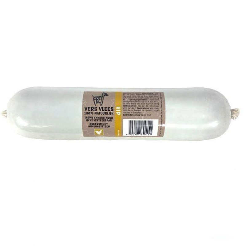 Freds Gestoomd Vers Vlees Worst Kip Tarwe En Glutenvrij 900gr