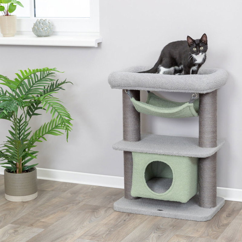 Trixie Kitten Krabpaal Lunito Grijs / Mintgroen