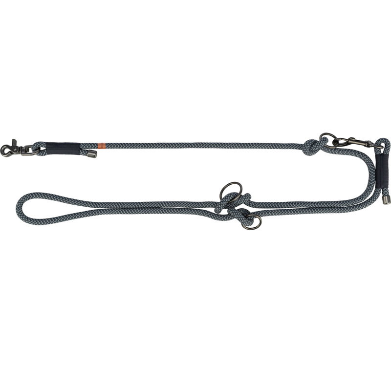 Trixie Soft Rope Hondenriem Verstelbaar Zwart / Grijs