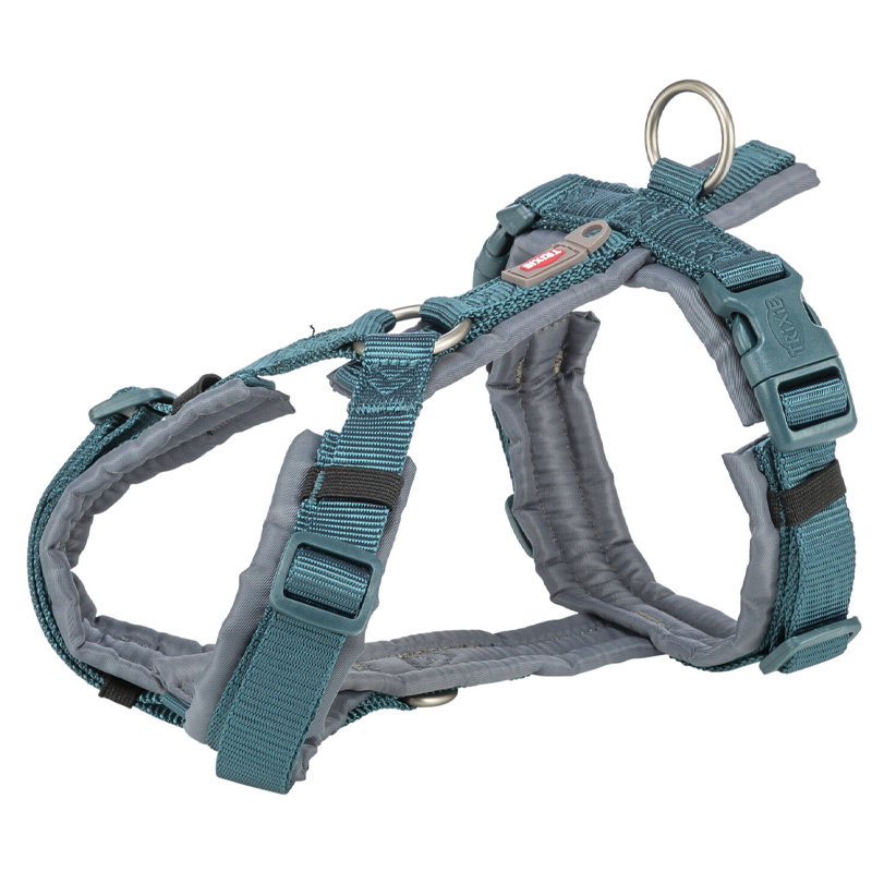 Trixie Hondentuig Premium Trekking Petrol Blauw/ Grafiet Grijs
