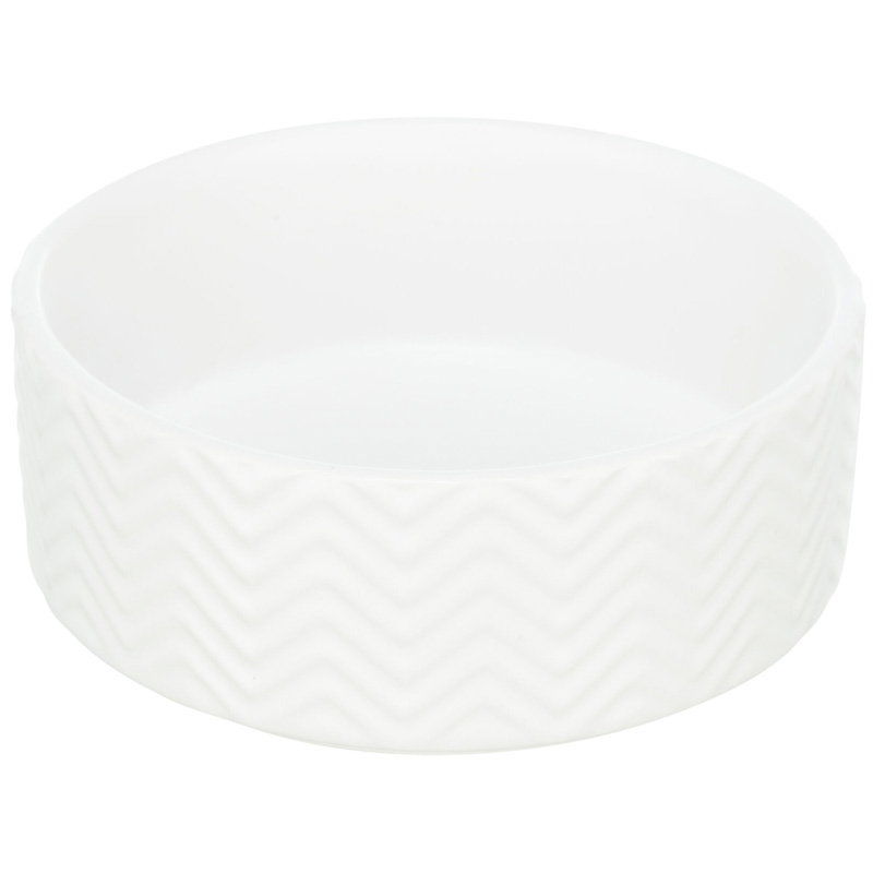 Trixie Voerbak / Drinkbak Wave Keramiek Wit