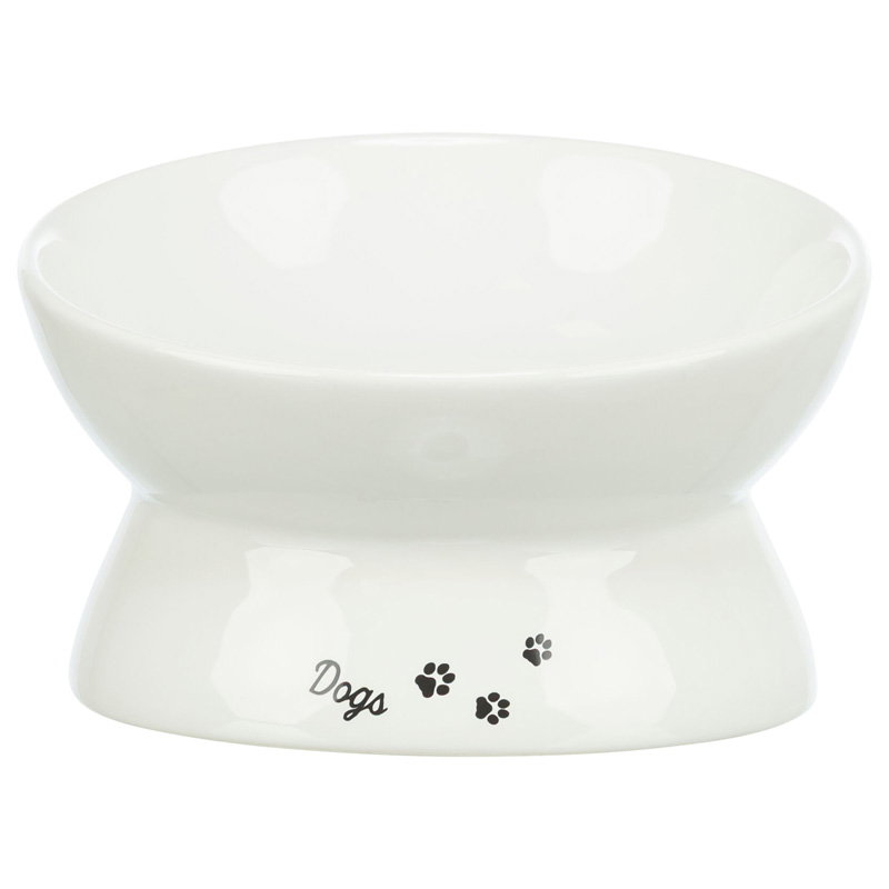 Trixie Voerbak / Drinkbak Dogs Keramiek Verhoogd Wit