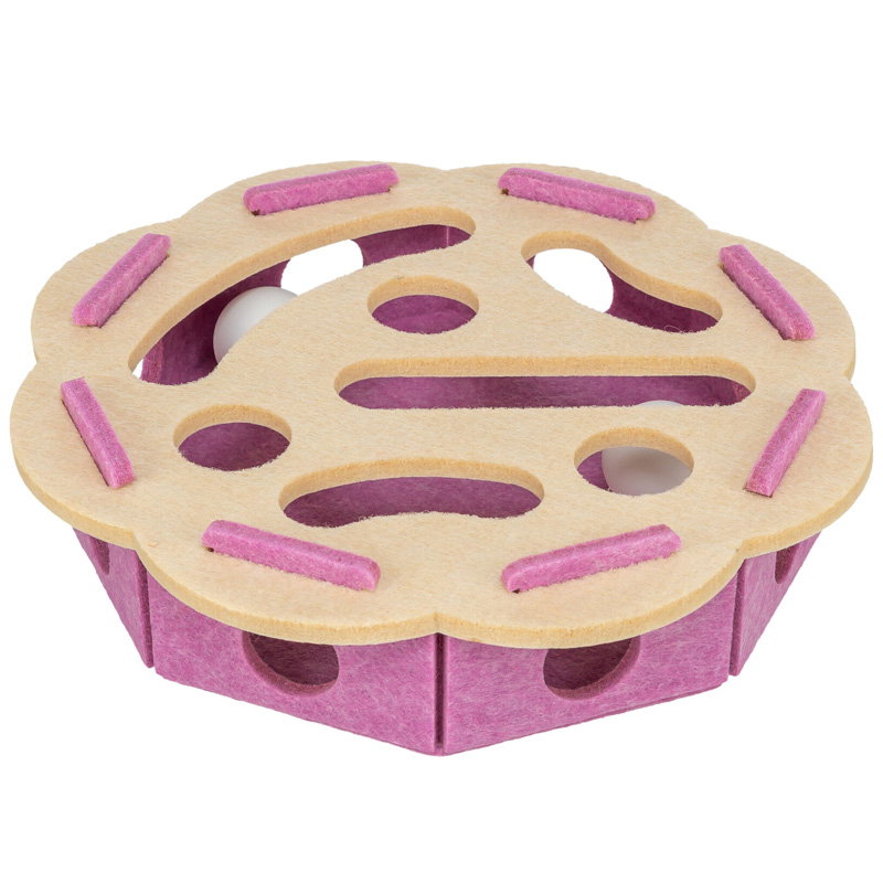 Trixie Hole'n'roll Bloem Vilt Roze / Beige 30X30X7,5 Cm