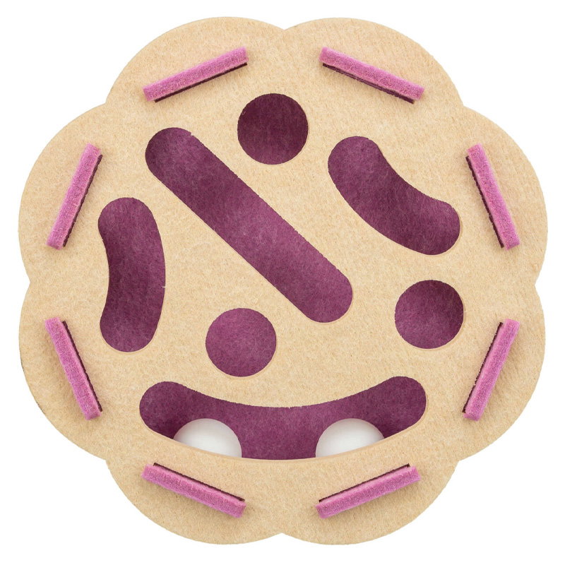 Trixie Hole'n'roll Bloem Vilt Roze / Beige 30X30X7,5 Cm
