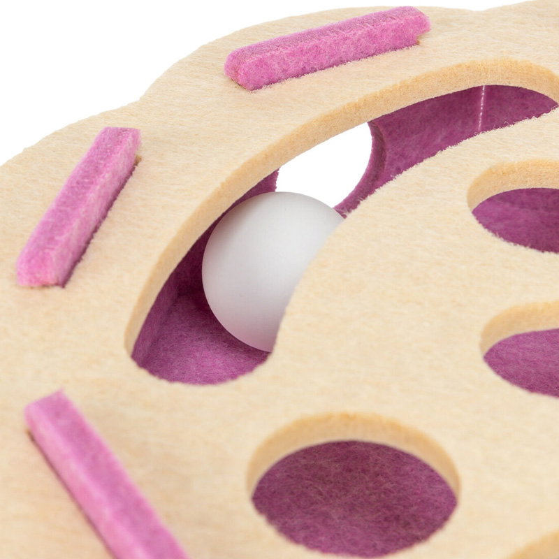Trixie Hole'n'roll Bloem Vilt Roze / Beige 30X30X7,5 Cm