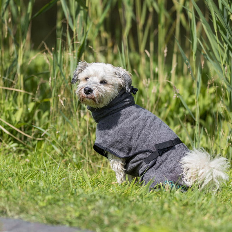 Trixie Badjas Hond Badstof Grijs