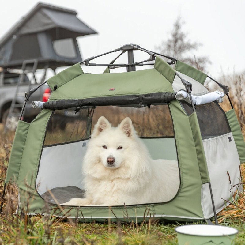 Trixie Hondentent Pop-Up Olijfgroen / Beige