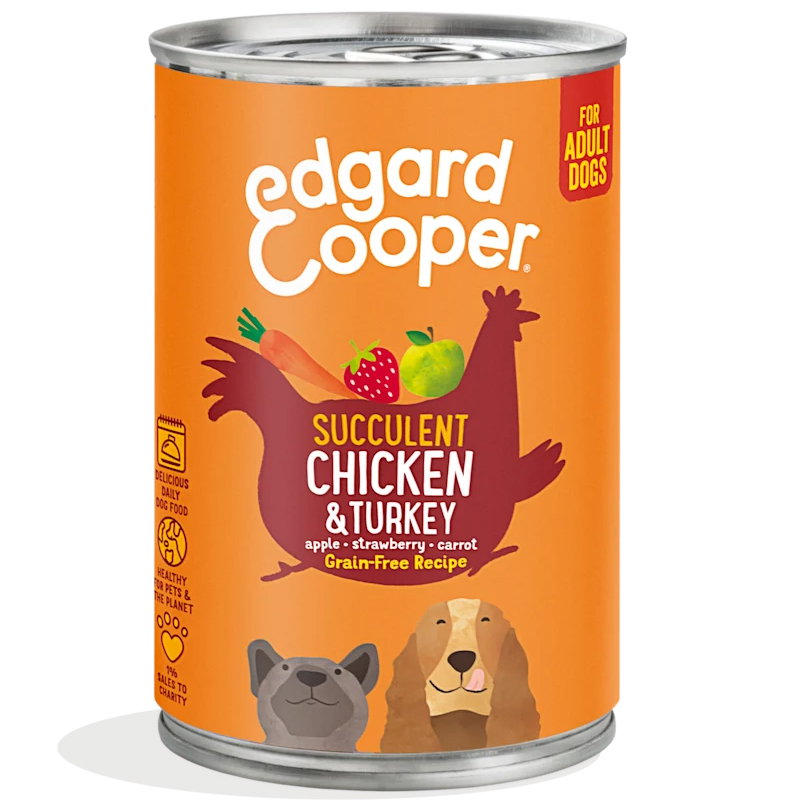 Edgard & Cooper Kip / Kalkoen Blik Graanvrij 6x400gr