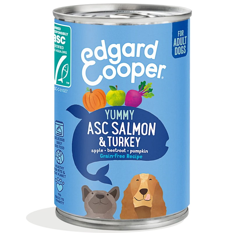 Edgard & Cooper Zalm / Kalkoen Blik Graanvrij 6x400gr