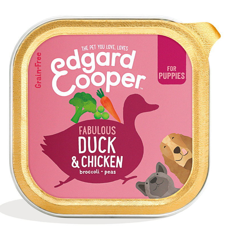 Edgard & Cooper Puppy Eend / Kip Kuipje Graanvrij 11x150gr