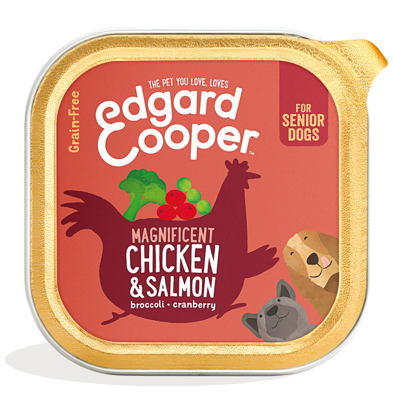 Edgard & Cooper Senior Kip / Zalm Kuipje Graanvrij 11x150gr
