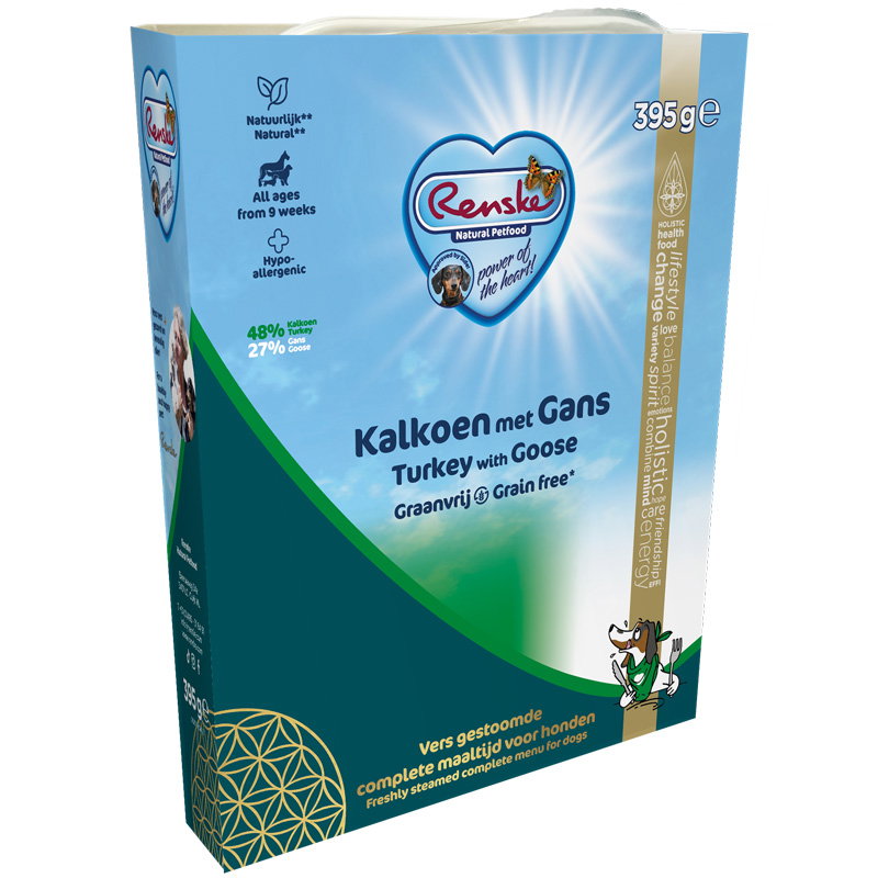 Renske Vers Gestoomd Vlees Kalkoen Met Gans Graanvrij 10x395gr