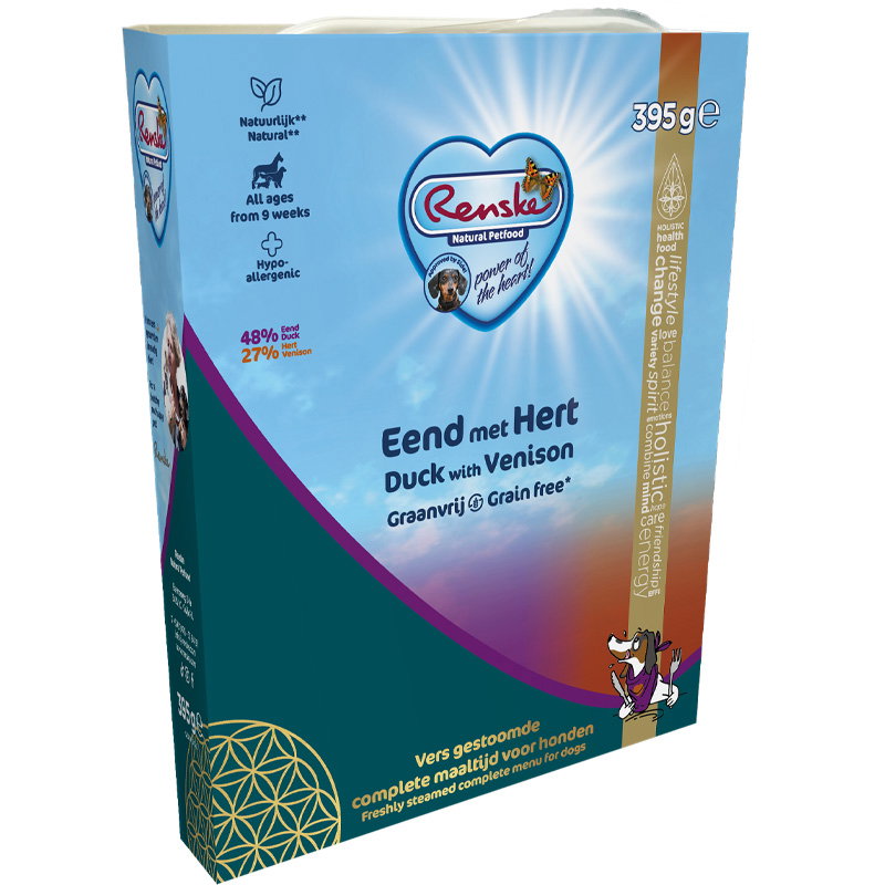 Renske Vers Gestoomd Vlees Eend Met Hert Graanvrij 10x395gr