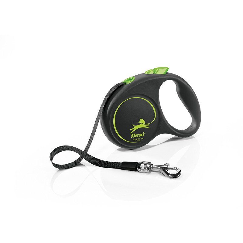 Flexi Rollijn Black Design Tape Groen