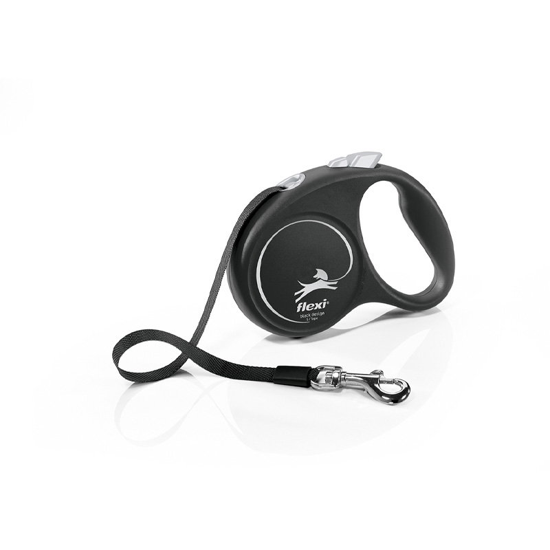 Flexi Rollijn Black Design Tape Zwart