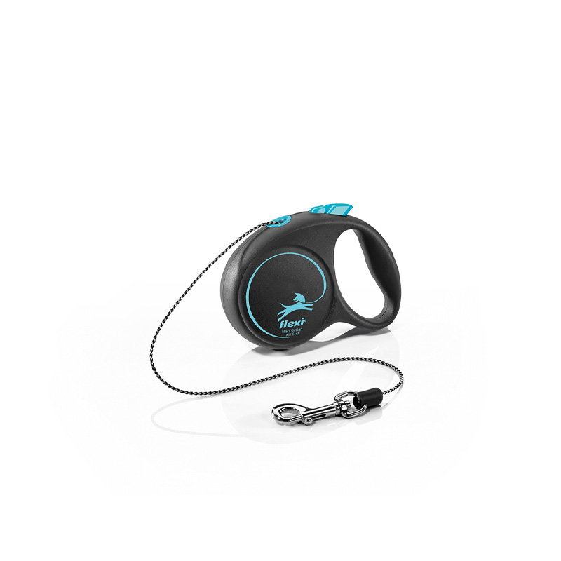Flexi Rollijn Black Design Cord Blauw