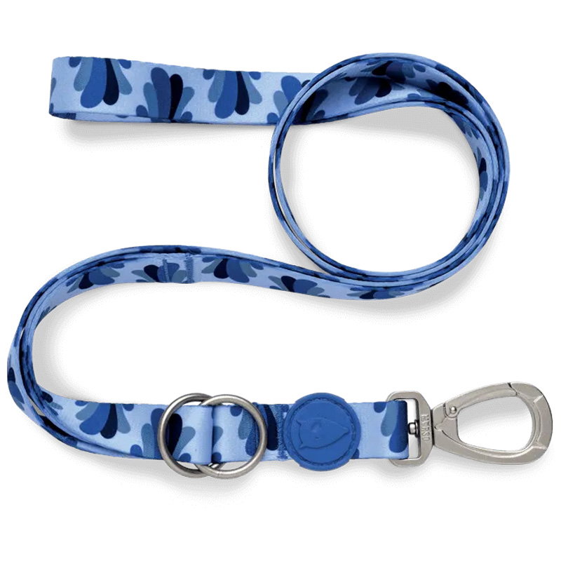 Morso Hondenriem Verstelbaar Gerecycled Splash Blauw