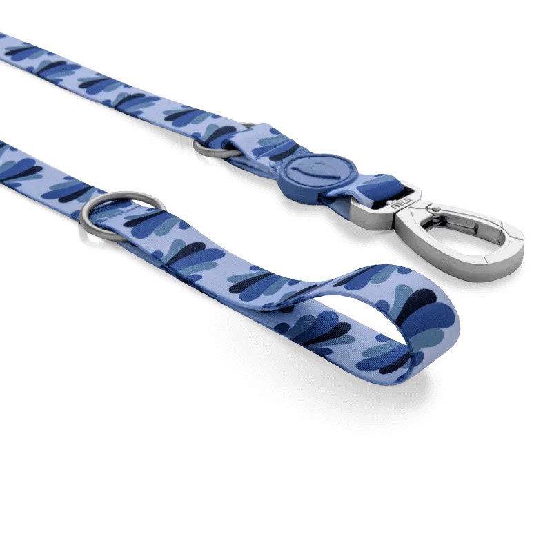 Morso Hondenriem Verstelbaar Gerecycled Splash Blauw