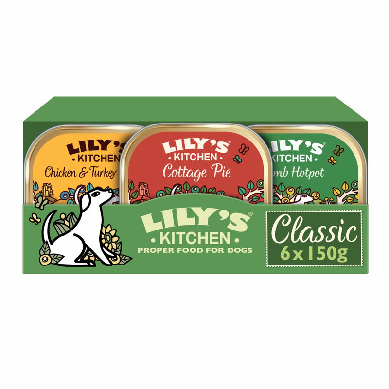 Lily's Kitchen Dog Adult Classic Dinners Tray Multipack 6x150gr