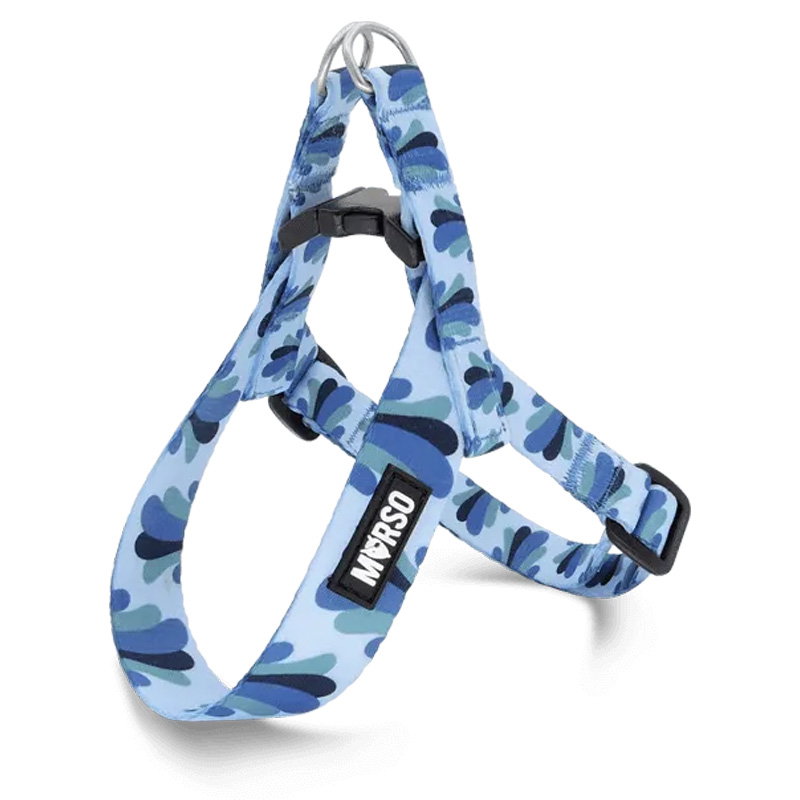 Morso Mini Hondentuig Verstelbaar Gerecycled Splash Blauw