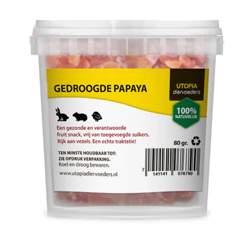 Utopia Gedroogde Papaya 80 Gr