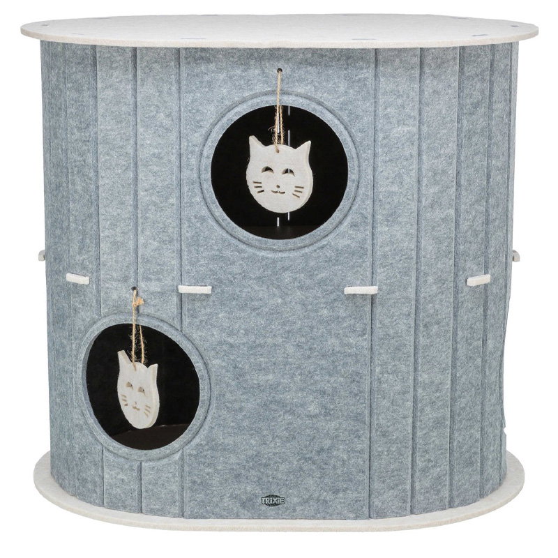Trixie Speelbox Mara Ovaal Vilt Zand / Grijs 66X46X62 Cm