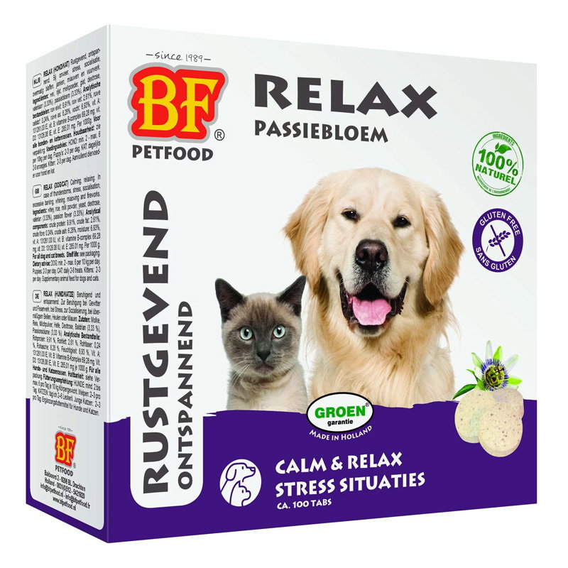 Bf Petfood Relax Hond / Kat Rustgevend / Kalmerend 100 St